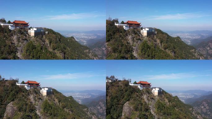 九华山风景区航拍素材