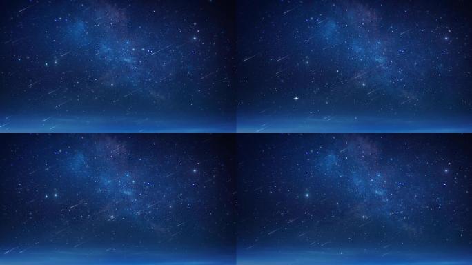 【原创】蓝色银河流星星空循环