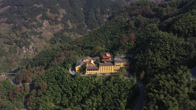 九华山风景区航拍甘露寺