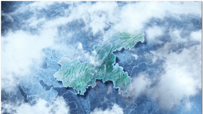 震撼云中俯冲重庆市地图