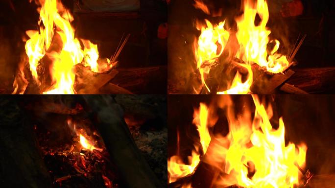 火木头燃烧