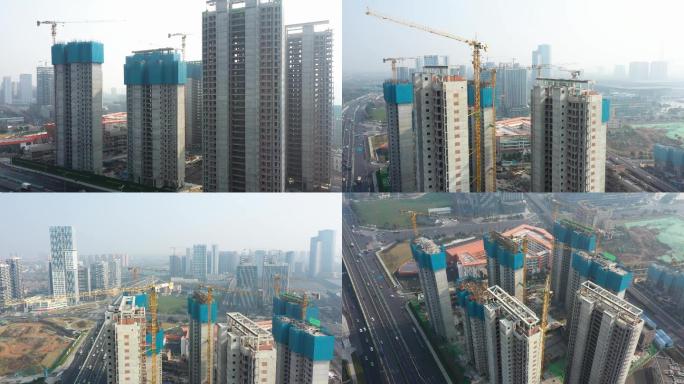 城市高楼建设实拍