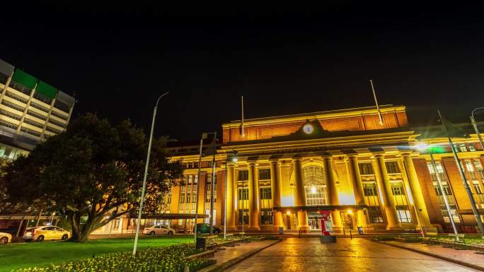 城市建筑夜景延时