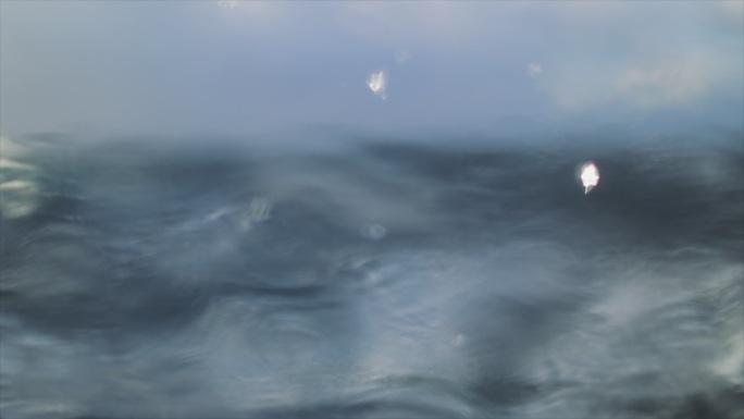 风浪汹涌的大海水花动态海面