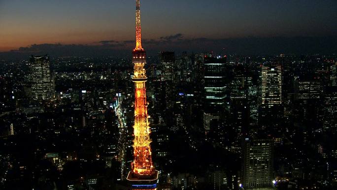 东京塔都市夜景东京之夜现代都市