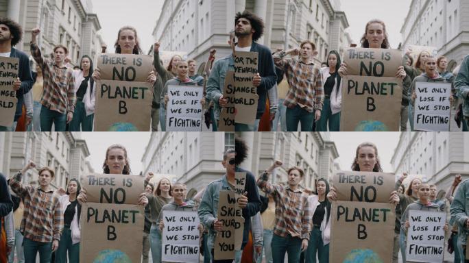 全球变暖和塑料污染抗议