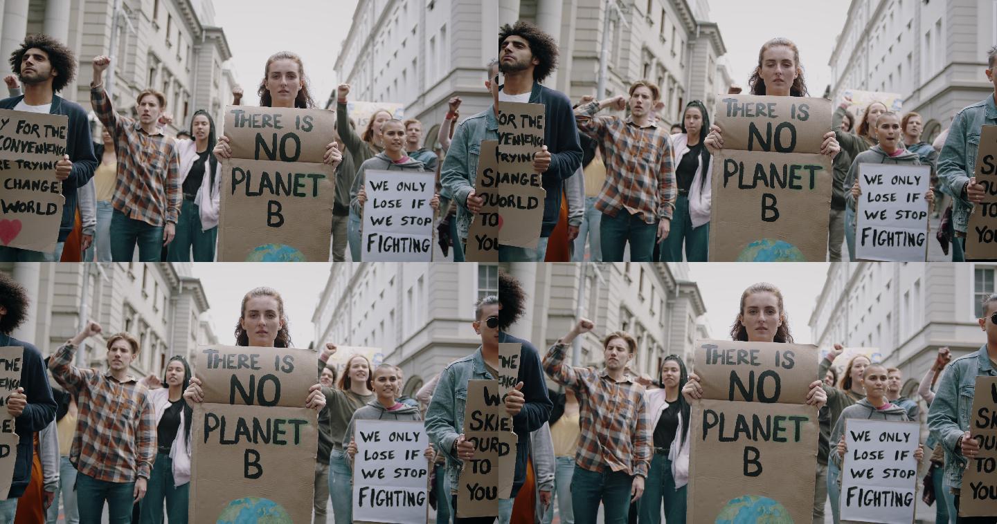 全球变暖和塑料污染抗议