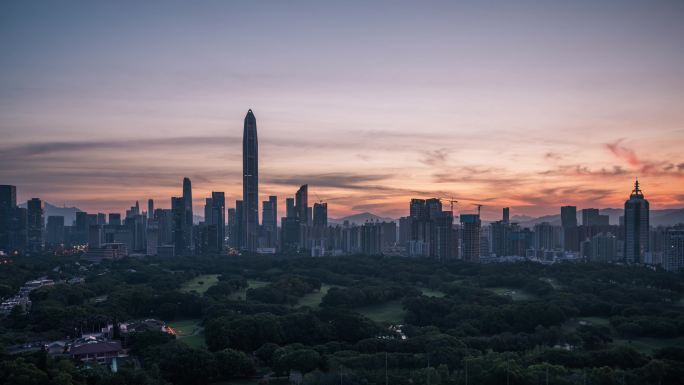 深圳福田日出朝霞延时