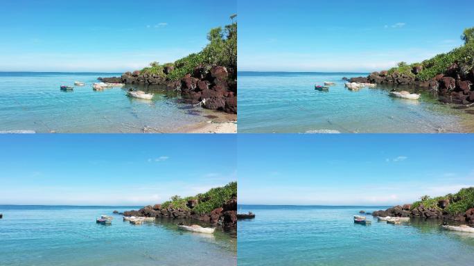 4K唯美浪漫海边大海航船风景