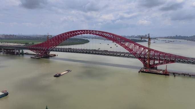 航拍南沙明珠湾大桥