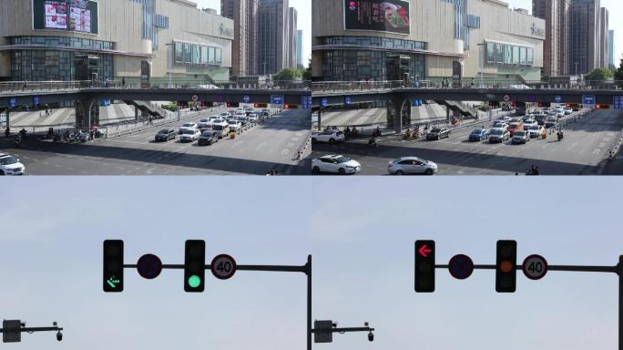 交通延时，车流，十字路口，红绿灯