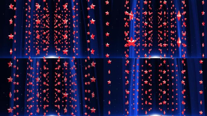 大气晚会五角星阵列舞台背景-2