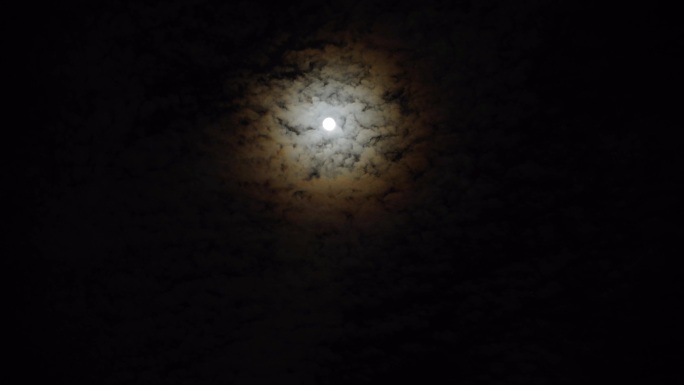 夜晚月亮延时视频