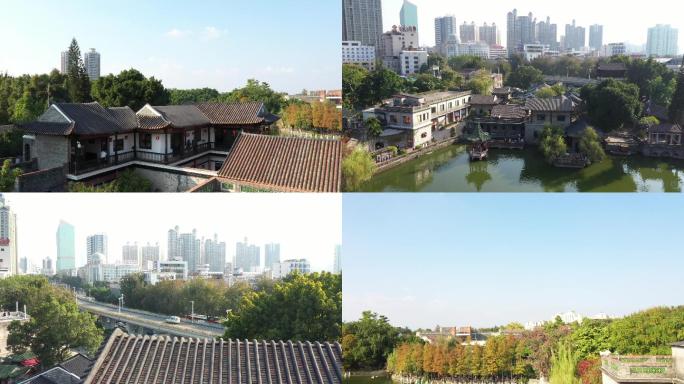 航拍东莞可园