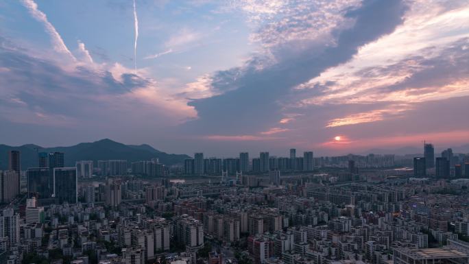 珠海市夏湾白石桥城市风光日转夜延时4K