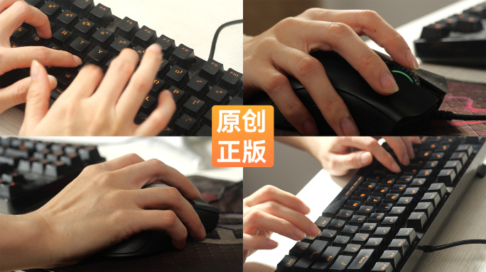 打字、电脑打字、键盘打字、鼠标、敲键盘