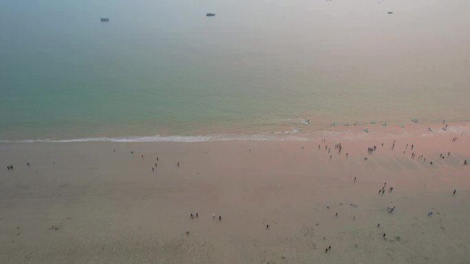 鸟瞰广西北海银滩