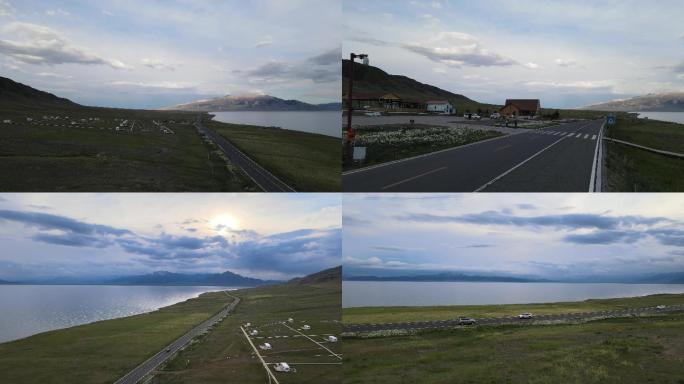 【合集】航拍中国新疆赛里木湖公路风光