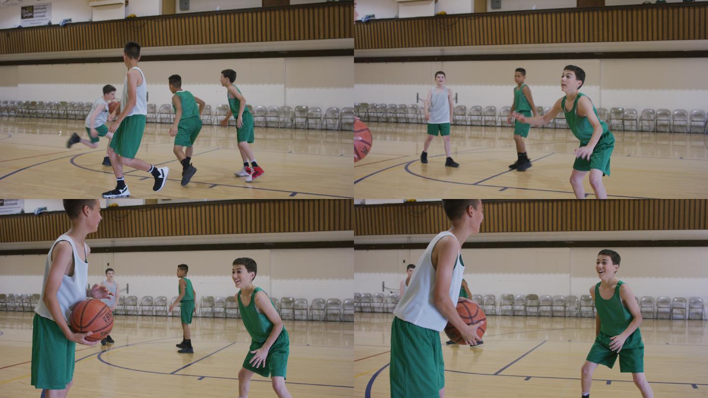 小学生打篮球刻苦训练挫折成长