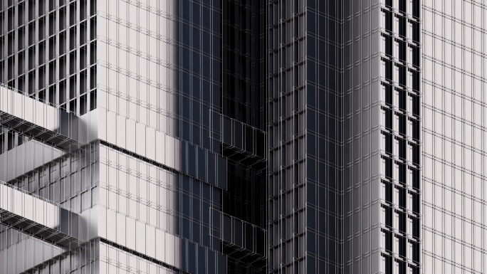 现代高楼建筑3D渲染