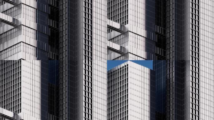 现代高楼建筑3D渲染