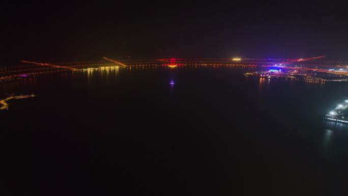 【4K】上海滴水湖夜景航拍