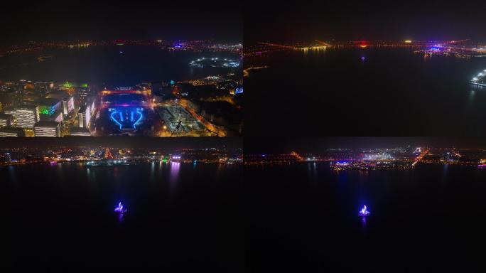 【4K】上海滴水湖夜景航拍