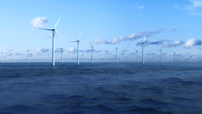 海上风力涡轮机可持续发展清洁能源风电