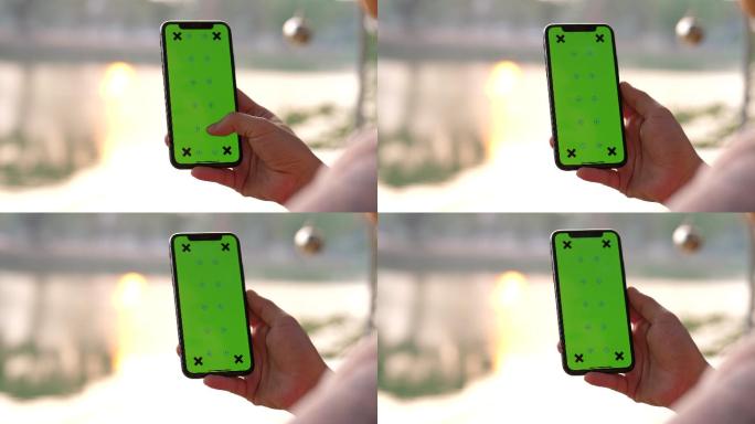 使用智能手机绿色屏幕可抠像