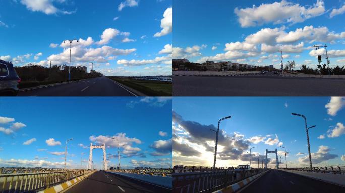 海边公路车行进跨海大桥4K视频素材（8）
