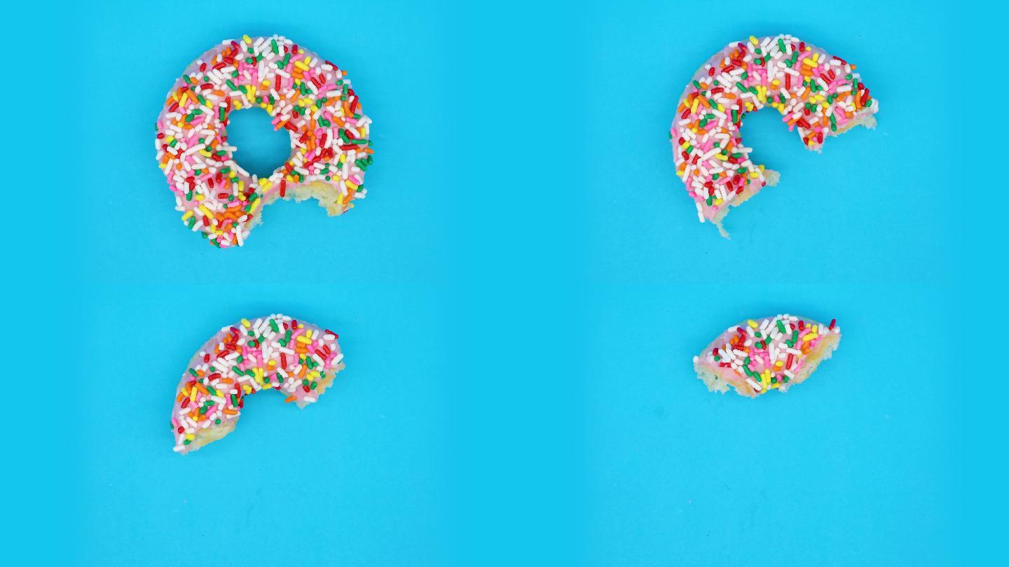 甜甜圈特写拍摄甜品宣传广告升格动作
