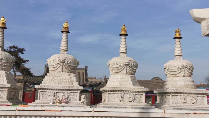 呼和浩特大召广场 古建筑 寺庙 广场