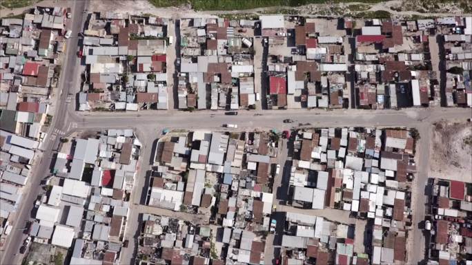 南非一个城镇的鸟瞰图