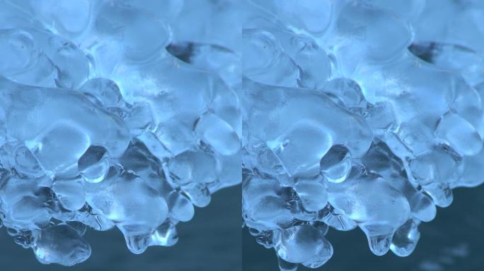 冰雪融化唯美水滴竖屏4K素材-3