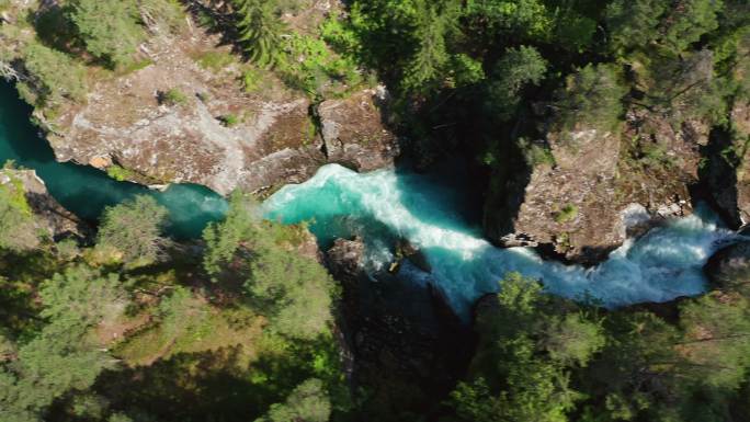 挪威丘陵区河流国外外国山水山川大自然生态