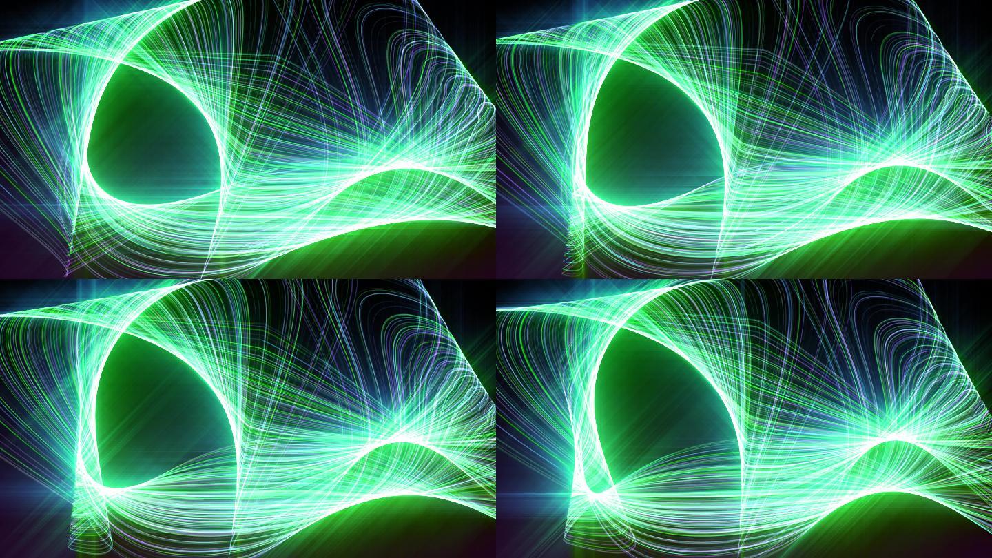 多色线平滑动画粒子线条粒子光线扭曲