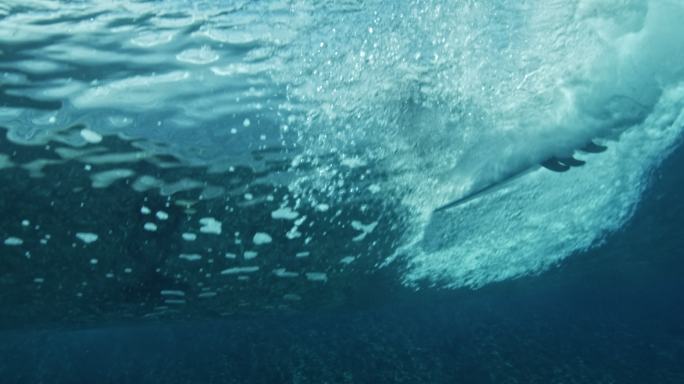 水下观察冲浪大海海水体育