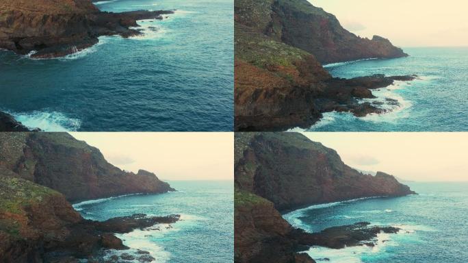 加那利群岛海边海浪浪花水花水浪