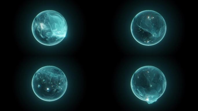 抽象水球三维形状光泽光球魔力魔球太空