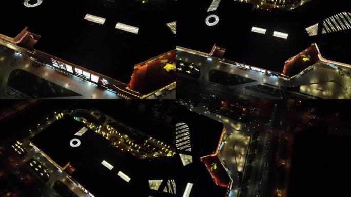 上海松江印象城夜景航拍