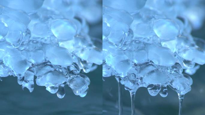 冰雪融化唯美水滴竖屏素材-2