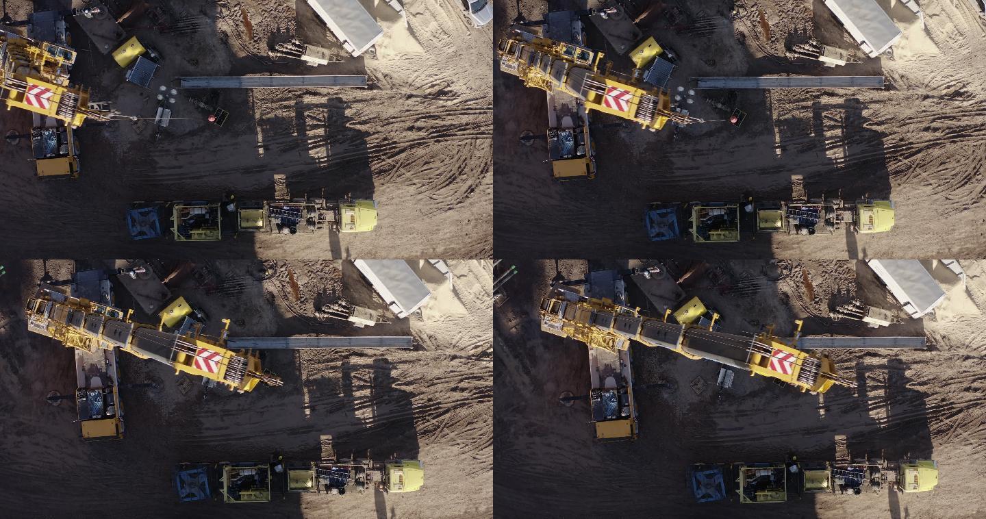 一架工作的起重机起重机视频通用素材空镜头