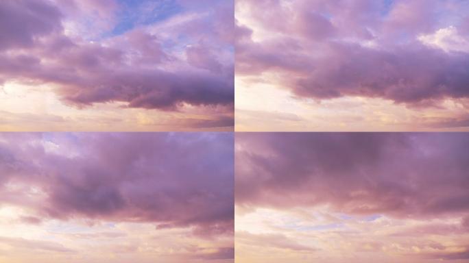 彩色云景在4k延时视频中变化