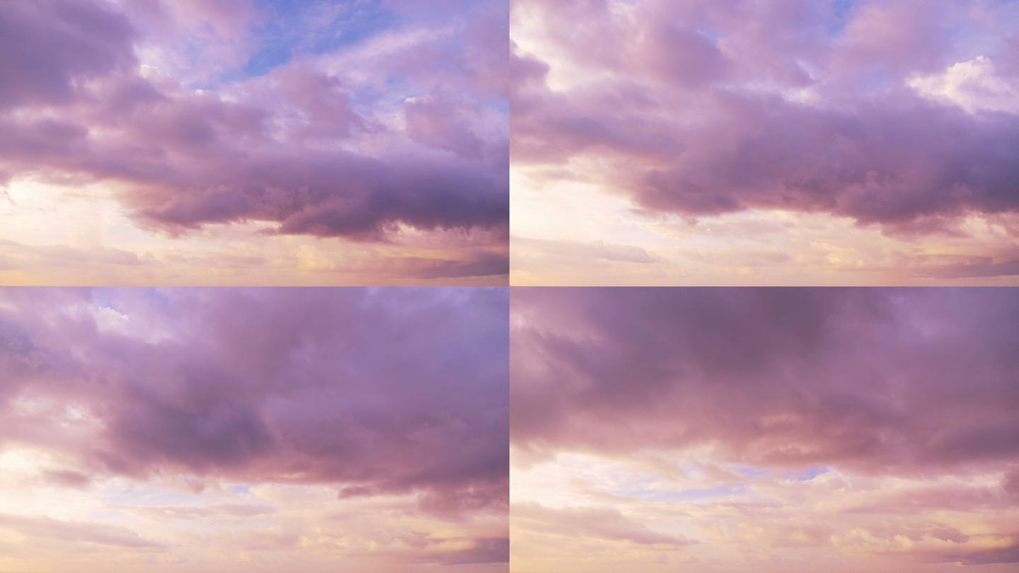 彩色云景在4k延时视频中变化