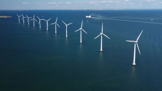 海上风电场的天线绿色能源清洁低碳节能减排