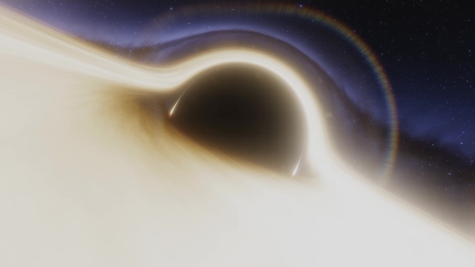 超大质量黑洞的动画。