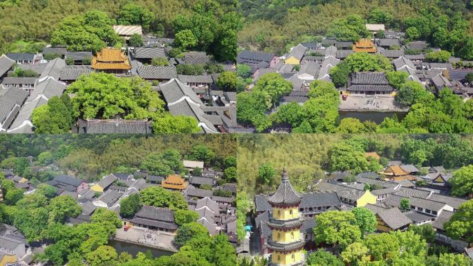 宁波阿育王寺航拍4K视频