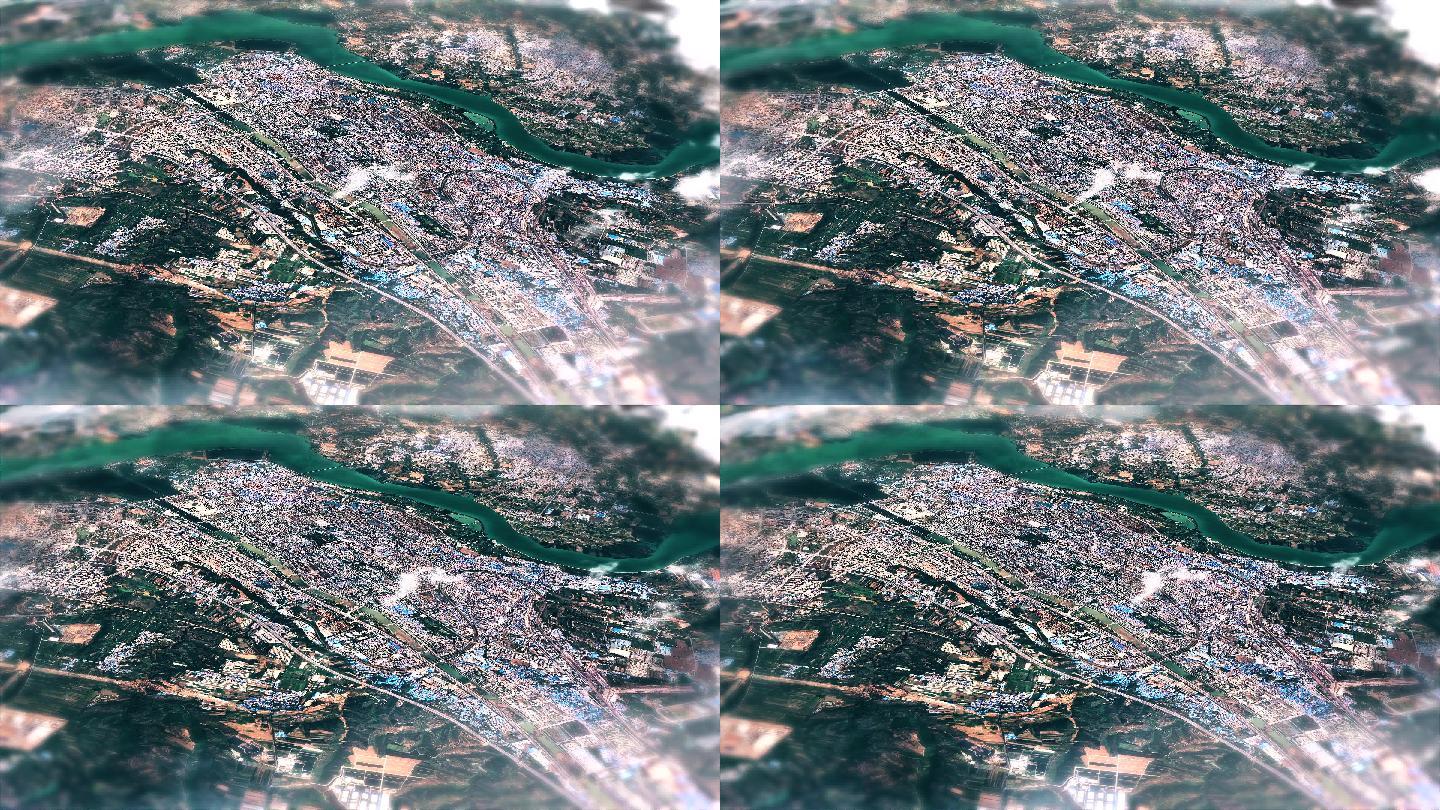 4K三门峡市主城区地图视频动画素材