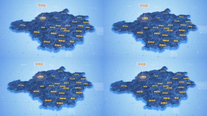 保定涞源县三维科技地图