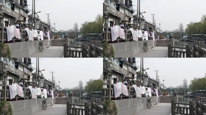 上海七宝古镇晾衣服